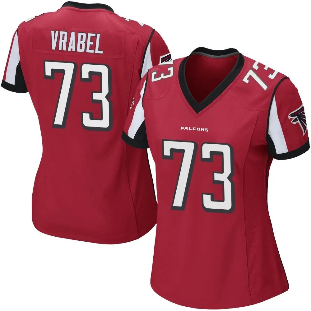 Tyler Vrabel Atlanta Falcons Women's Nike Team Color Game Red Jersey Tyler Vrabel Atlanta Falcons Women's Nike Team Color Game Red Jersey