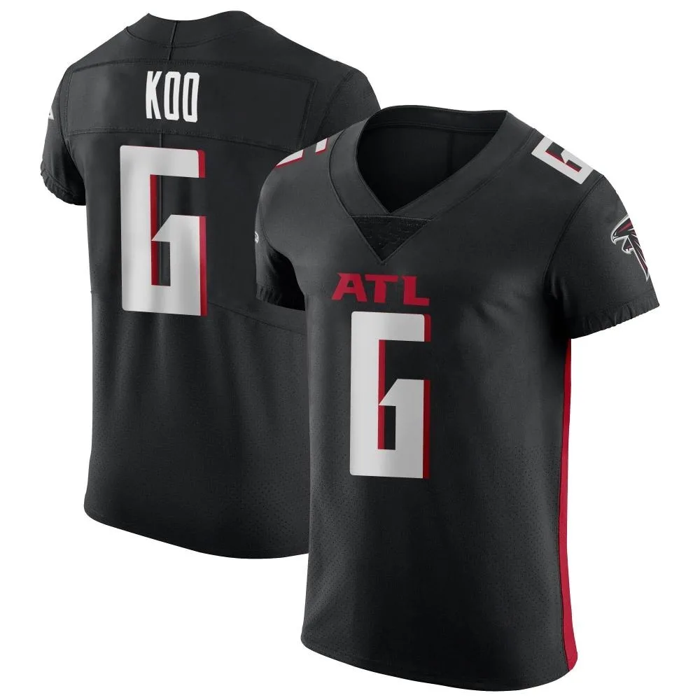 Younghoe Koo Atlanta Falcons Men's Nike Alternate Elite Black Jersey Younghoe Koo Atlanta Falcons Men's Nike Alternate Elite Black Jersey