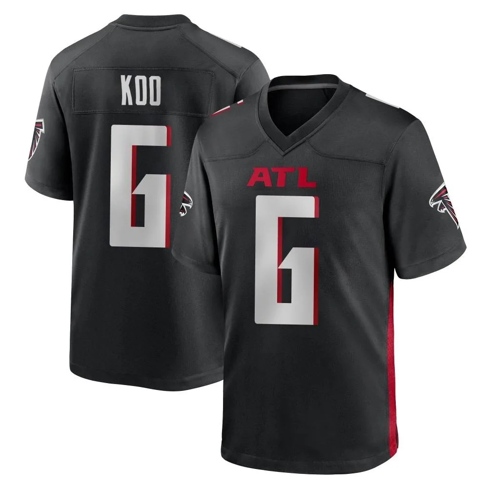 Younghoe Koo Atlanta Falcons Men's Nike Alternate Game Black Jersey Younghoe Koo Atlanta Falcons Men's Nike Alternate Game Black Jersey