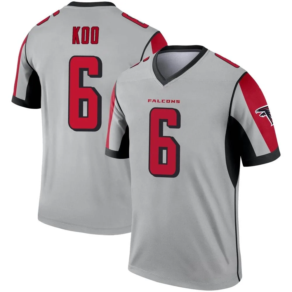 Younghoe Koo Atlanta Falcons Men's Nike Inverted Silver Legend Jersey Younghoe Koo Atlanta Falcons Men's Nike Inverted Silver Legend Jersey