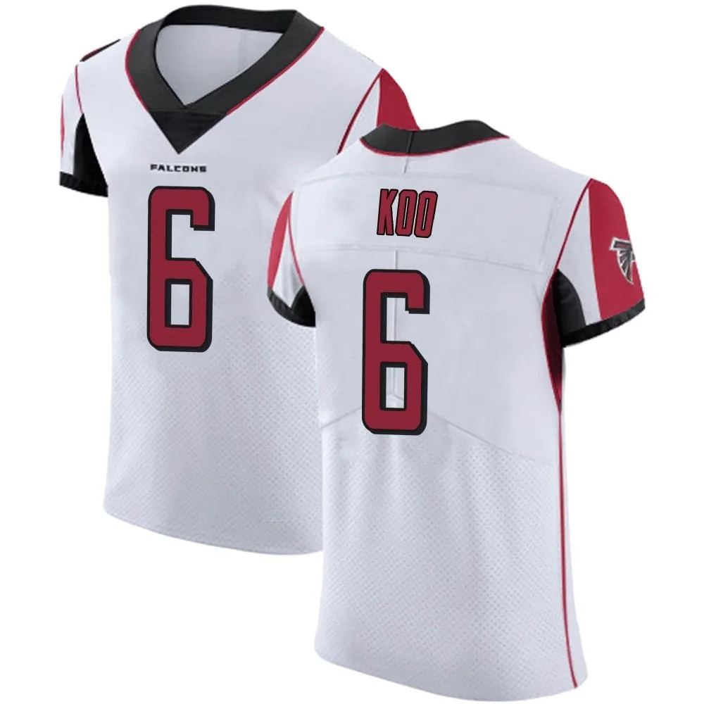Younghoe Koo Atlanta Falcons Men's Nike Elite White Jersey Younghoe Koo Atlanta Falcons Men's Nike Elite White Jersey