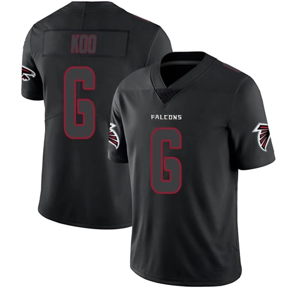 Younghoe Koo Atlanta Falcons Men's Nike Limited Black Impact Jersey Younghoe Koo Atlanta Falcons Men's Nike Limited Black Impact Jersey