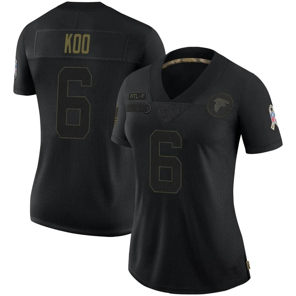 Younghoe Koo Atlanta Falcons Women's Nike 2020 Salute To Service Limited Black Jersey Younghoe Koo Atlanta Falcons Women's Nike 2020 Salute To Service Limited Black Jersey