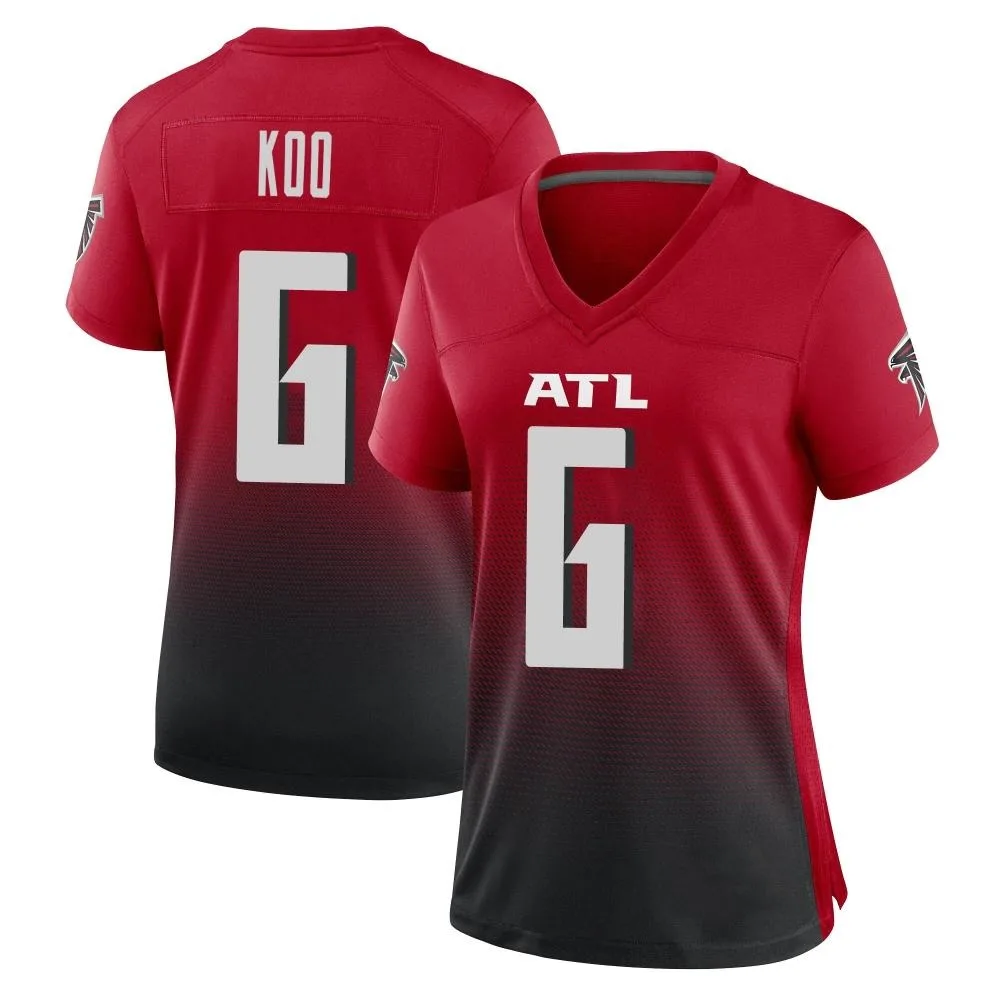 Younghoe Koo Atlanta Falcons Women's Nike 2nd Alternate Game Red Jersey Younghoe Koo Atlanta Falcons Women's Nike 2nd Alternate Game Red Jersey