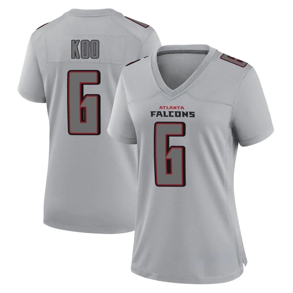 Younghoe Koo Atlanta Falcons Women's Nike Atmosphere Fashion Game Gray Jersey Younghoe Koo Atlanta Falcons Women's Nike Atmosphere Fashion Game Gray Jersey