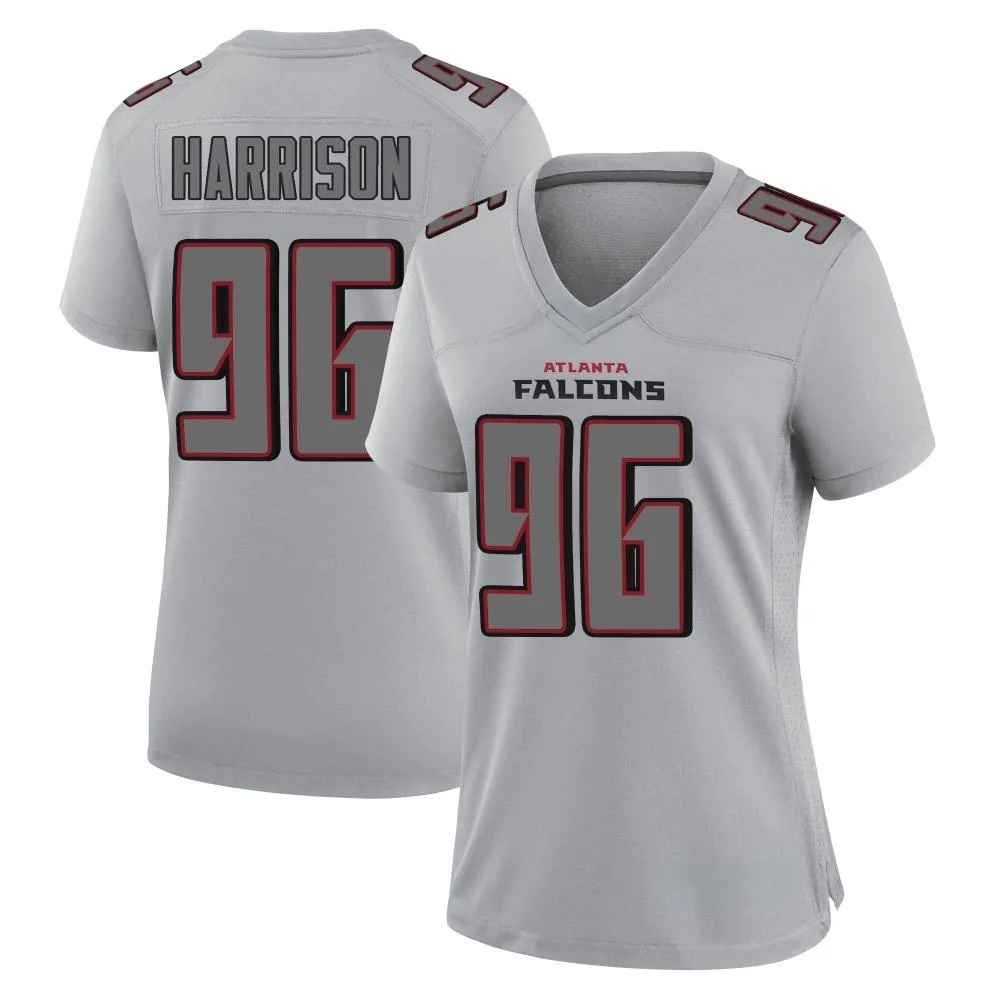 Zach Harrison Atlanta Falcons Women's Nike Atmosphere Fashion Game Gray Jersey Zach Harrison Atlanta Falcons Women's Nike Atmosphere Fashion Game Gray Jersey